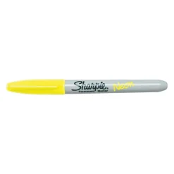 Markers|Sharpie Neon Permanent Marker, Fine Tip, Neon Yellow (1860445)