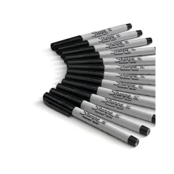 Markers|Sharpie Permanent Marker, Ultra Fine Tip, Black, Dozen (2154735)