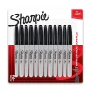 Markers|Sharpie Permanent Marker, Fine Tip, Black, 12/Pack (1812419)