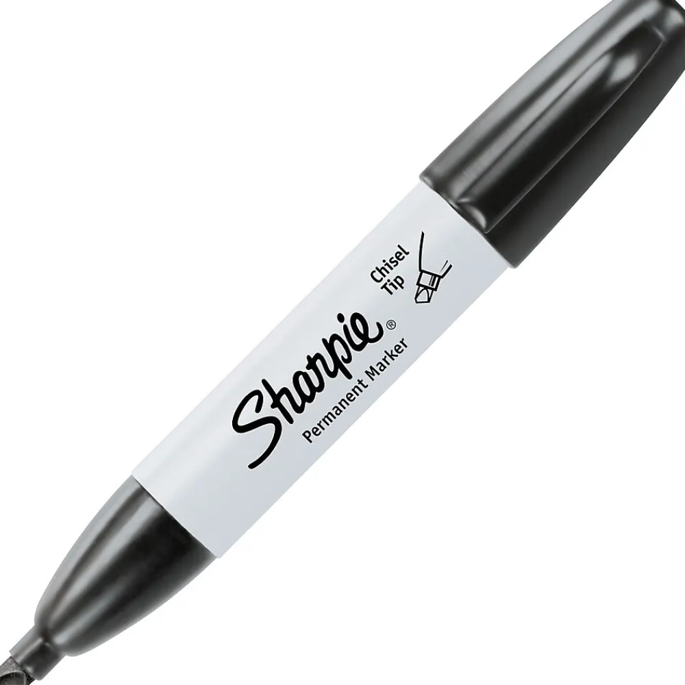 Markers|Sharpie Permanent Marker, Chisel Tip, (38201) Black