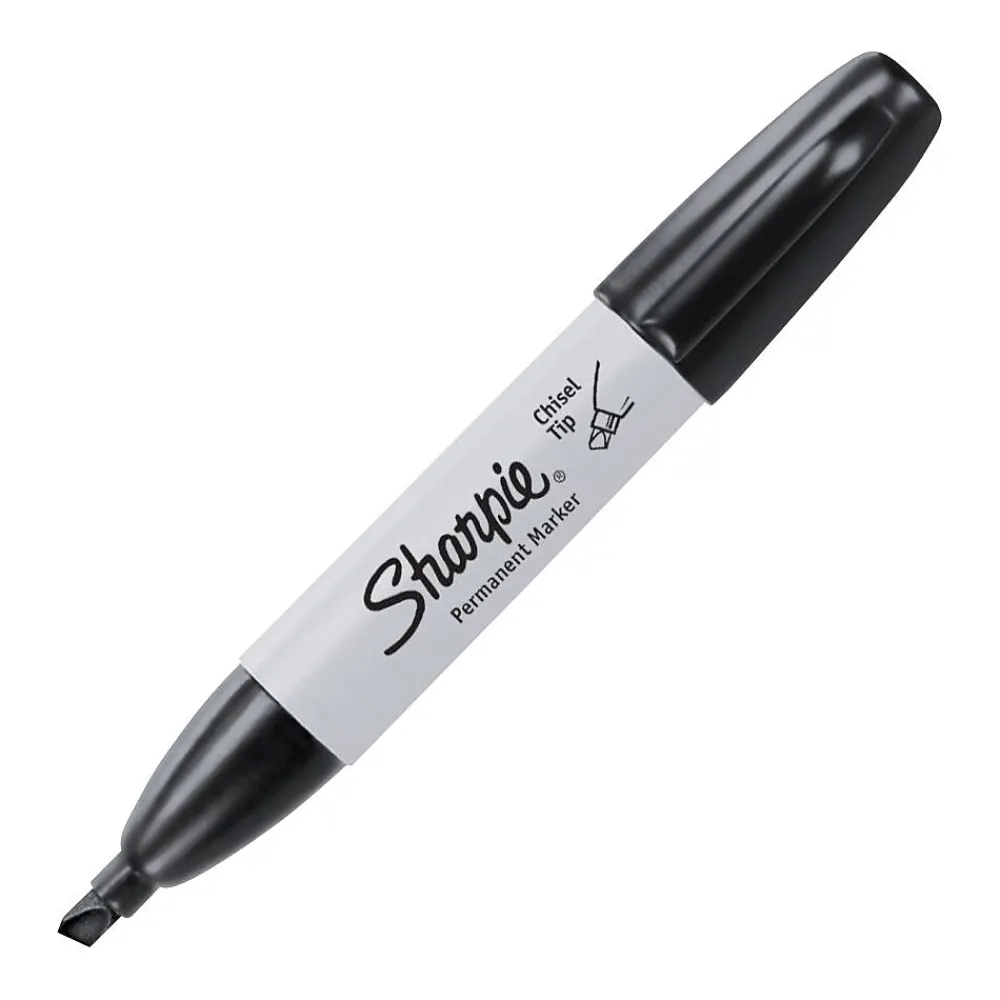 Markers|Sharpie Permanent Marker, Chisel Tip, (38201) Black