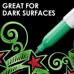 Markers|Sharpie Permanent Marker, Fine Tip, Metallic Silver, 36/Pack (9597)