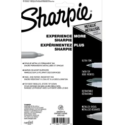Markers|Sharpie Permanent Markers, Fine Tip, Assorted Metallic, 6/Pack (2029678) Assorted Metallics NEW