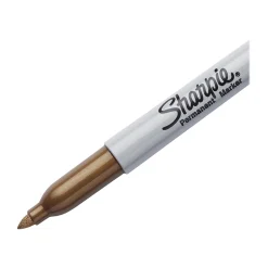 Markers|Sharpie Permanent Markers, Fine Tip, Assorted Metallic Inks, 2/Pack (1829202)