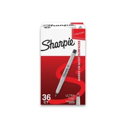 Markers|Sharpie Permanent Markers, Ultra Fine Tip, Black, 36/Pack (2082960)