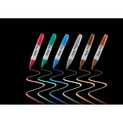 Markers|Sharpie Permanent Markers, Chisel Tip, Assorted Metallic, 6/Pack (2089634)