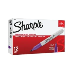 Markers|Sharpie Permanent Markers, Fine Tip, , 12/Pack (30008) Purple