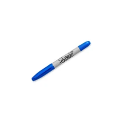 Markers|Sharpie Permanent Markers, Twin Tip, , 12/Pack (32003) Blue