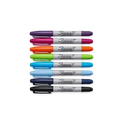 Markers|Sharpie Permanent Markers, Twin Tip, Assorted, 8/Pack (33861)