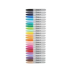 Markers|Sharpie Permanent Markers, Fine Tip, Assorted, 24/Pack (75846)