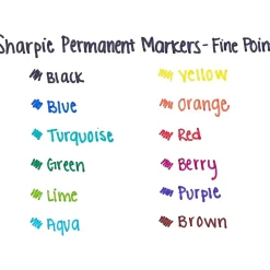 Markers|Sharpie Permanent Markers, Fine Tip, , 12/Pack (30004) Green