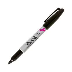 Markers|Sharpie Pink Ribbon Permanent Markers, Fine Tip, Black, 36/Pack (1801745)
