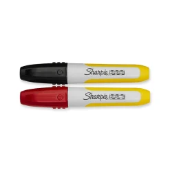 Markers|Sharpie ® Professional Permanent Markers, Chisel Tip, Assorted Colors, 2/Pack (34822PP)