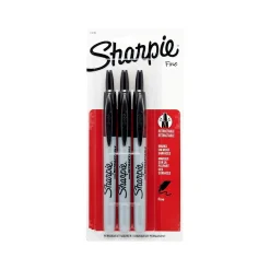 Markers|Sharpie Retractable Fine Point Permanent Markers, Black, 3 Pack
