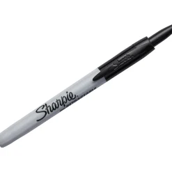 Markers|Sharpie Retractable Fine Point Permanent Markers, Black, 3 Pack