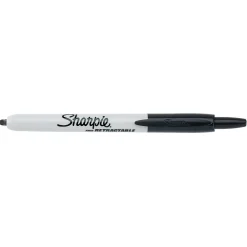 Markers|Sharpie Retractable Permanent Markers, Fine Tip, Black, 36/Pack (1926876)