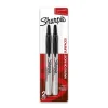Markers|Sharpie Retractable Permanent Markers, Fine Tip, Black, 2/Pack (32724)