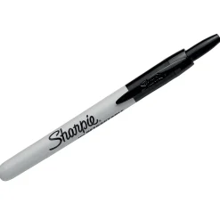 Markers|Sharpie Retractable Permanent Markers, Fine Tip, Black, 2/Pack (32724)