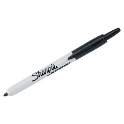Markers|Sharpie Retractable Permanent Markers, Fine Tip, Black, 2/Pack (32724)