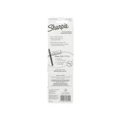 Markers|Sharpie Retractable Permanent Markers, Fine Tip, Black, 2/Pack (32724)