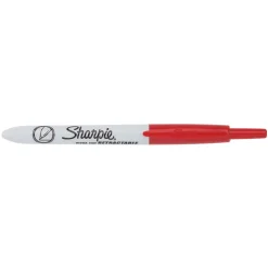 Markers|Sharpie Retractable Permanent Markers, Ultra Fine Tip, , 12/Pack (1735791) Red