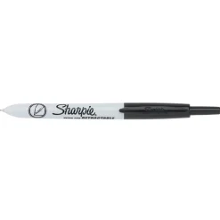 Markers|Sharpie Retractable Permanent Markers, Ultra Fine Tip, Black, 3/Pack (1735793)
