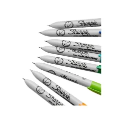 Markers|Sharpie Retractable Permanent Markers, Ultra Fine Tip, Assorted, 8/Pack (1742025)