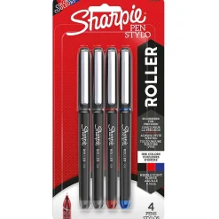 Pens|Sharpie Rollerball Pen, Needle Point Precision Pen, Assorted Color Ink, 4 Count (2093224)