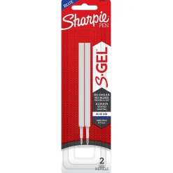 Pens|Sharpie S-Gel Gel-Ink Pen Refill, Medium Point, Blue Ink, 2/Pack (2141127)