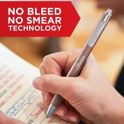 Pens|Sharpie S-Gel Metal RT Gel Pen, Medium Point, Black Ink, 4/Pack (2153578)