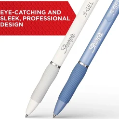 Pens|Sharpie S-Gel Retractable Gel Pen, Medium Point, Black Ink, 4/Pack (2126213)