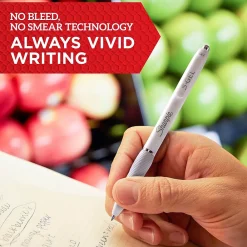 Pens|Sharpie S-Gel Retractable Gel Pen, Medium Point, Black Ink, Dozen (2126232)