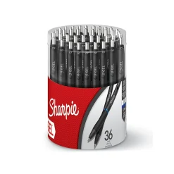 Pens|Sharpie S-Gel Retractable Gel Pen, Medium Point, 0.07mm, Blue Ink, 36/Pack (2208552)