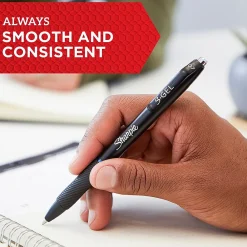 Pens|Sharpie S-Gel Retractable Gel Pen, Medium Point, 0.07mm, Blue Ink, 36/Pack (2208552)