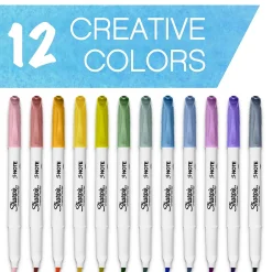 Markers|Sharpie S-Note Creative Marker, Chisel Tip, Assorted, Dozen (2117329/2158060)