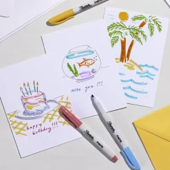 Markers|Sharpie S-Note Creative Marker, Chisel Tip, Assorted, Dozen (2117329/2158060)