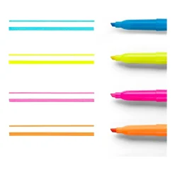 Highlighters|Sharpie Stick Highlighters, Chisel Tip, Assorted Colors, 4/Pack (2102110)