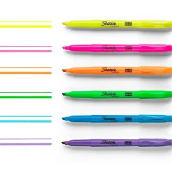 Highlighters|Sharpie Stick Highlighter, Chisel Tip, Assorted, Dozen (27145)