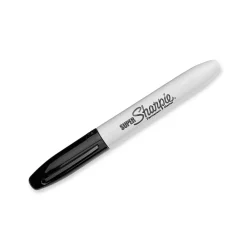 Markers|Sharpie Super Permanent Marker, Fine Tip, Black, Dozen (33001)