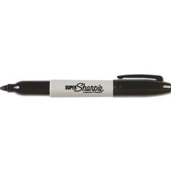 Markers|Sharpie Super Permanent Marker, Fine Tip, Black, Dozen (33001)