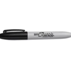 Markers|Sharpie Super Permanent Marker, Fine Tip, Black, Dozen (33001)