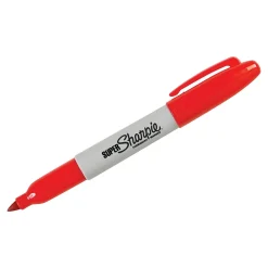 Markers|Sharpie Super Permanent Marker, Fine Tip, Red, Dozen (33002)