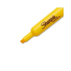 Highlighters|Sharpie Tank Highlighter, Chisel Tip, Yellow, Dozen (25005)
