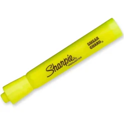 Highlighters|Sharpie Tank Highlighter, Chisel Tip, Fluorescent Yellow, 4/Pack (25164)