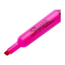 Highlighters|Sharpie Tank Highlighter, Chisel Tip, Pink, Dozen (25009)