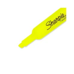 Highlighters|Sharpie Tank Highlighter, Chisel Tip, Fluorescent Yellow, Dozen (25025)