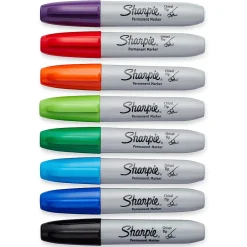 Markers|Sharpie Tank Permanent Marker, Chisel Tip, Assorted, 8/Pack (38250PP)