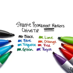 Markers|Sharpie Tank Permanent Marker, Chisel Tip, Assorted, 8/Pack (38250PP)