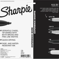Markers|Sharpie Tank Permanent Marker, Chisel Tip, Assorted, 8/Pack (38250PP)