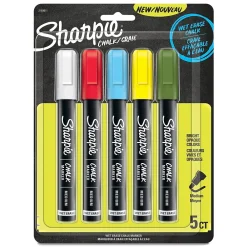 Markers|Sharpie Tank Wet Erase Marker, Medium Tip, Assorted, 5/Pack (2103011)